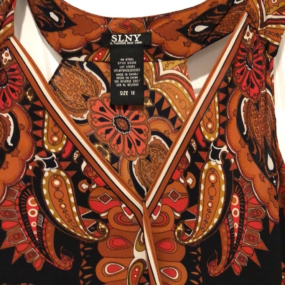 S. L. FASHIONS PAISLY FLIP FLOP DRESS NWT sz 1X